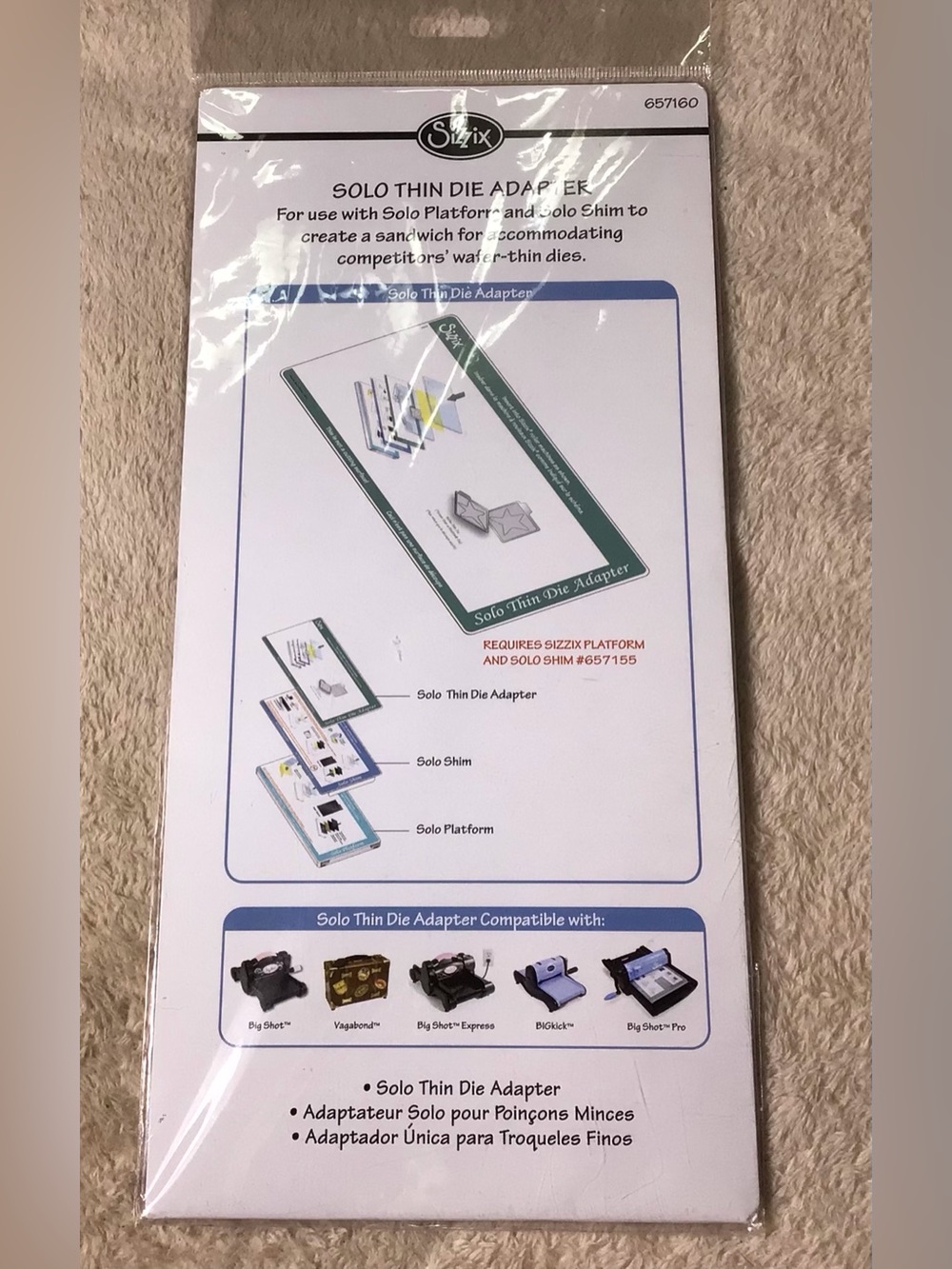 Sizzix Solo Thin Die Adapter